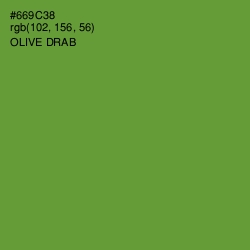 #669C38 - Olive Drab Color Image